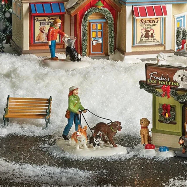 Snow Village Gettin' Our Steps In