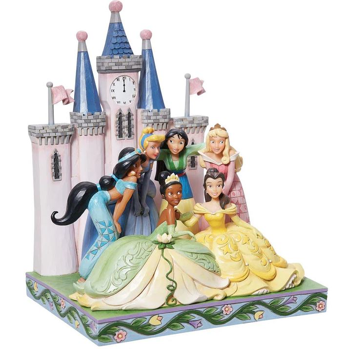Disney Traditions 10.25" Disney's Princess Group In Front Of Castle