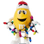 4" Yellow M&M With Lights Ornament