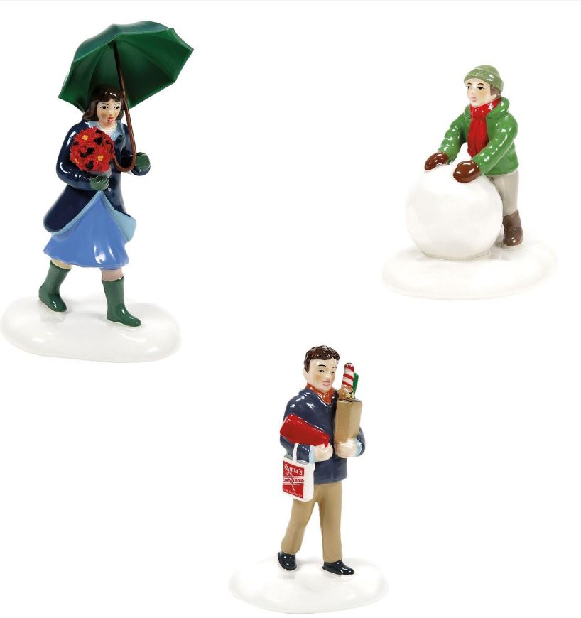 Snow Village Friends & Neighbors Set Of 3