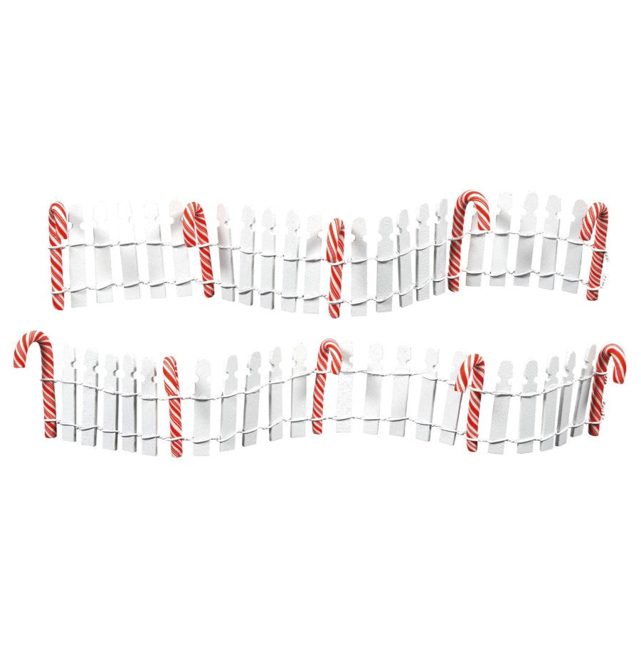 Village Accessory Delicious Candy Cane Fence