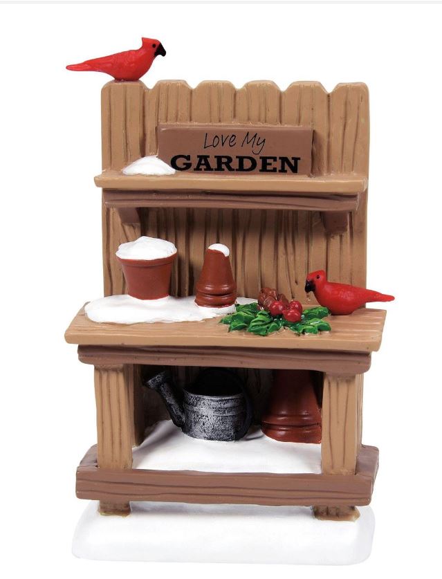 Village Accessory Potter's Bench With Berries