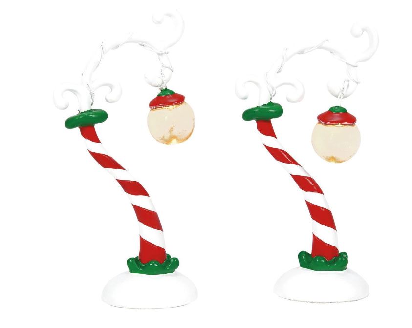 Grinch Village Grinch Street Light Set Of 2