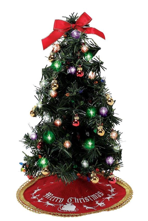 Possible Dreams Árbol iluminado de 12" con falda de árbol