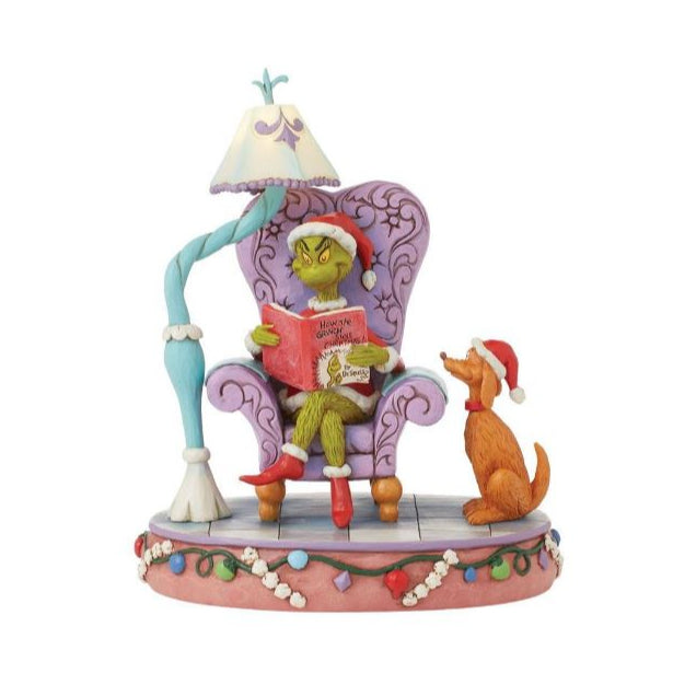 The Grinch  8" Grinch On Chair With Lamp