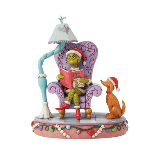 The Grinch  8" Grinch On Chair With Lamp