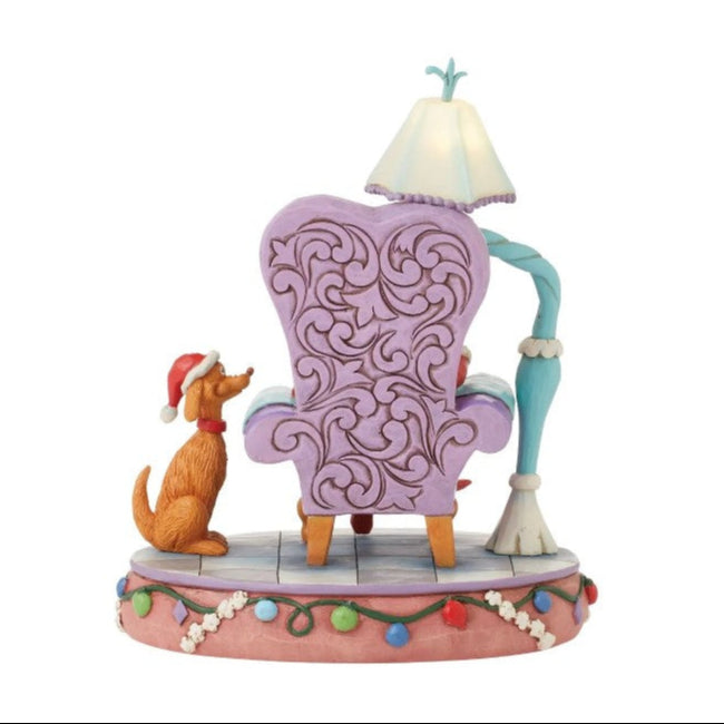 The Grinch  8" Grinch On Chair With Lamp