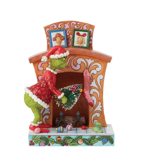 El Grinch 7.5" Grinch empujando el árbol hacia arriba