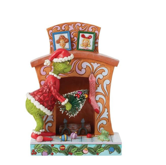 The Grinch 7.5" Grinch Pushing Tree Up
