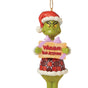 The Grinch 5" Warning Bad Attitude Grinch Ornament