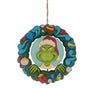 The Grinch  4" Grinch Bust In Wreath Ornament