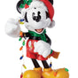 Disney Traditions 12" Santa Mickey Mouse With String Of Lights