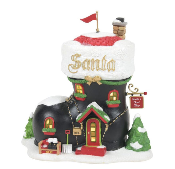 North Pole Village Santa's Boot Shop