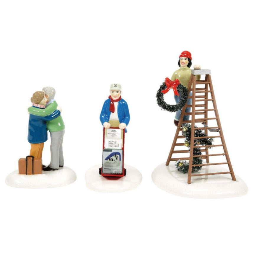Snow Village Friends & Neighbors Set Of 3