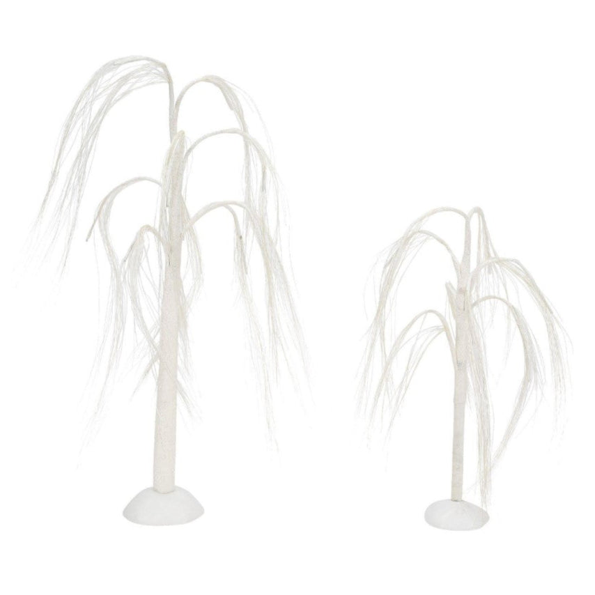 Village Accessory Weeping Willow Tree Set Of 2
