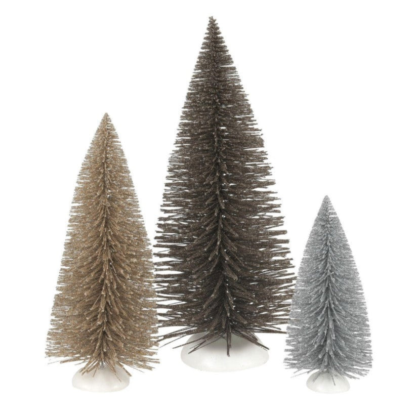 Village Accessory Night On The Town Trees Set Of 3