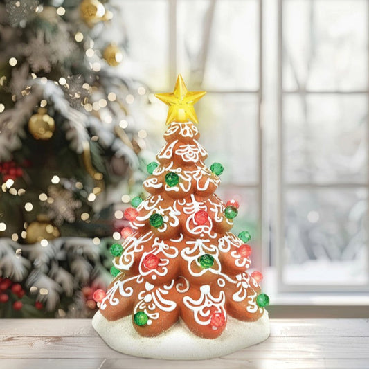 Pueblo, accesorio, escarchado, a tiempo para el árbol de Papá Noel