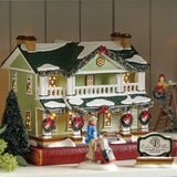Snow Village First Edition Enduring Willow Senior Center Set Of 2