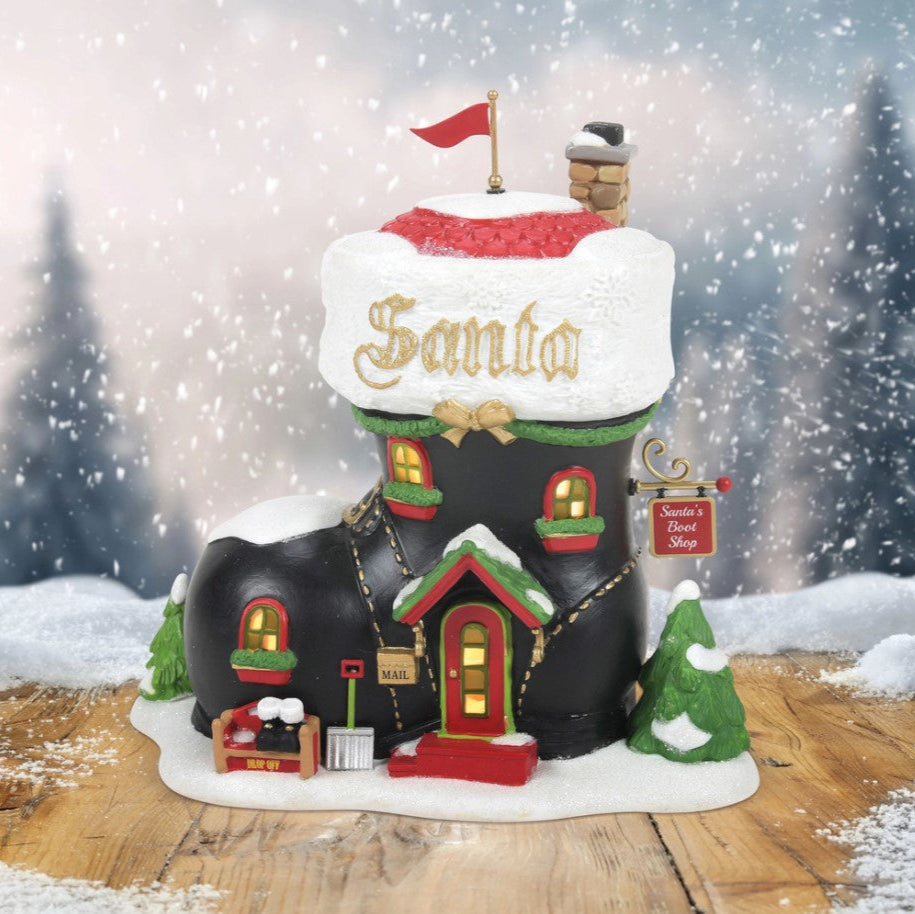 North Pole Village First Edition Santa's Boot Shop