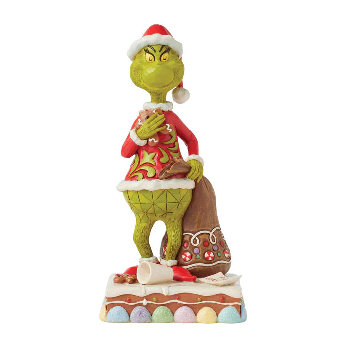 The Grinch 8" Grinch comiendo pan de jengibre