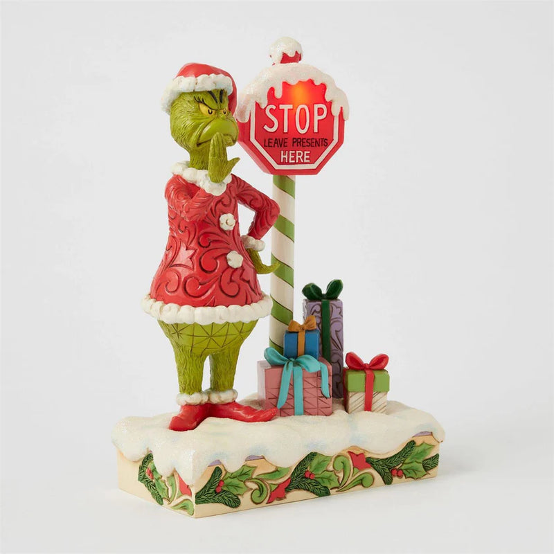 El Grinch: Letrero de stop con luces LED de 9"