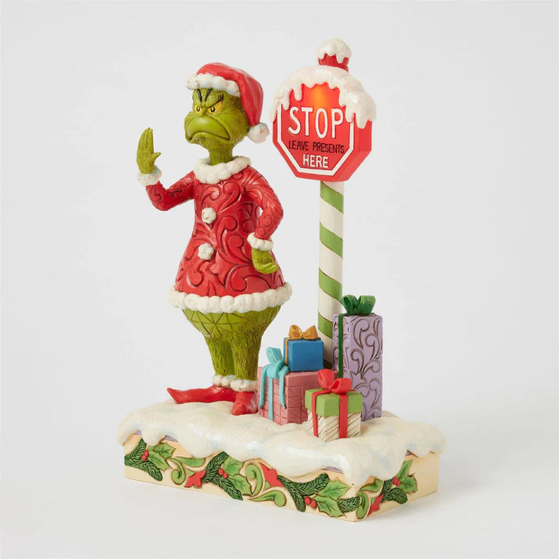 El Grinch: Letrero de stop con luces LED de 9"