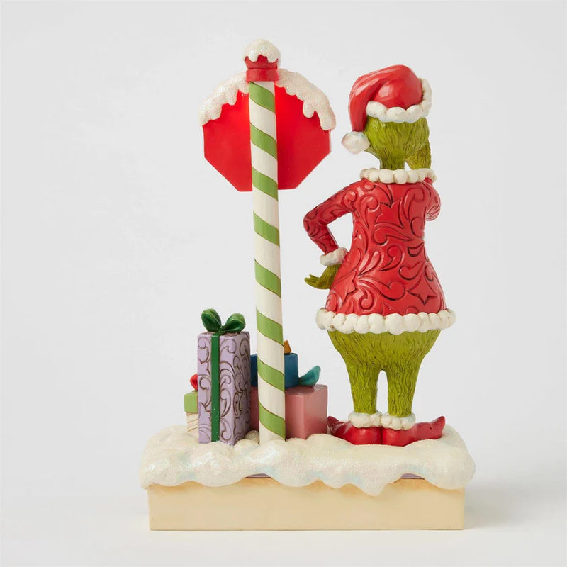 El Grinch: Letrero de stop con luces LED de 9"