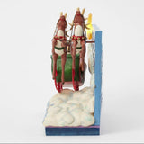 11" Lighted Santa Sleigh With Reindeer