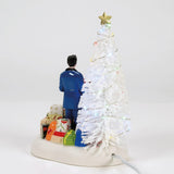 Snow Village Elvis Passes Out The Gifts