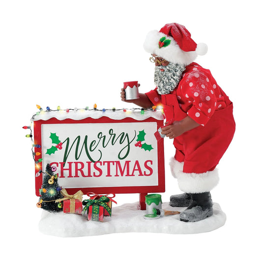 Possible Dreams 10" Northpole Sweethearts Santa African American