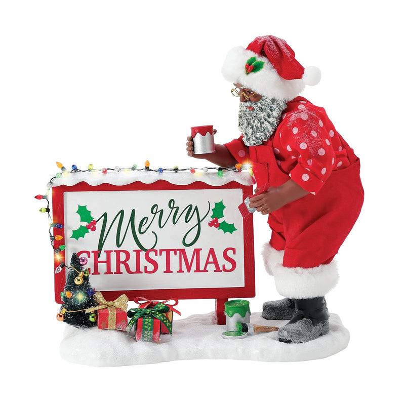 Possible Dreams 10" Northpole Sweethearts Santa African American