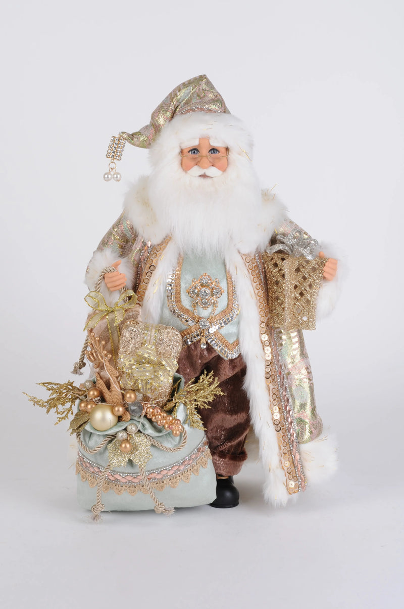Karen Didion Originals 17" Lighted Sage Elegance Santa
