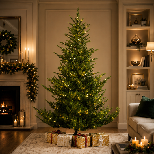 Norway Spruce Tree Pre Lit Warm White Micro LED Lights