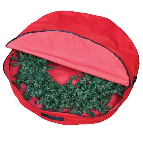 30" Premium Red Wreath Storage Bag