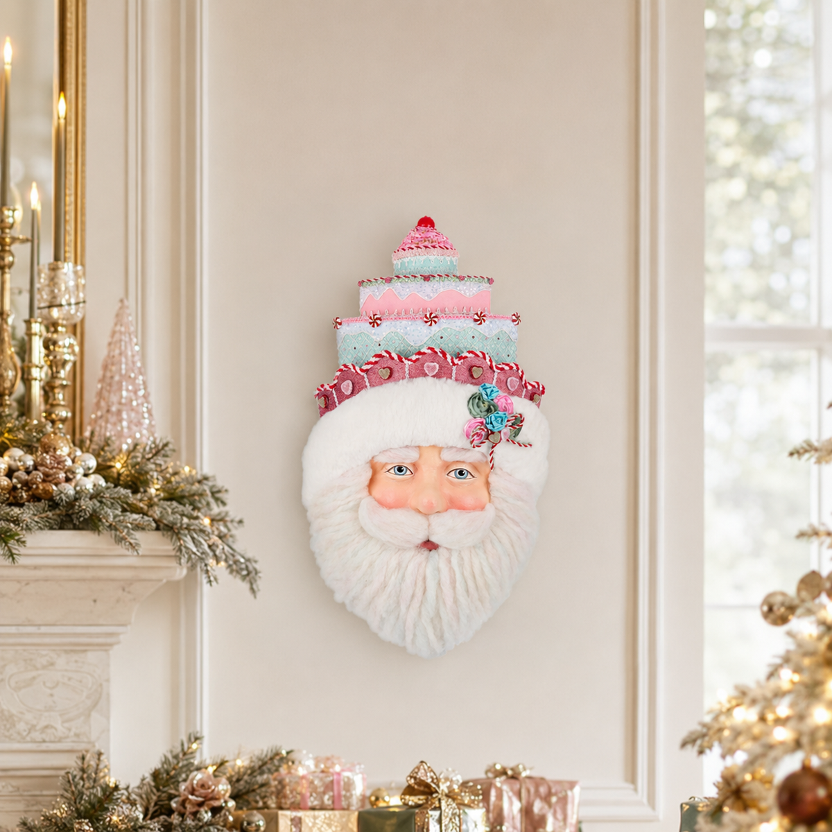 Máscara de pared de Papá Noel "Sweet Delights" de 30" de Katherine's Collection