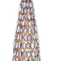 Árbol cónico de 15" con diamantes de imitación dorados que funciona con pilas