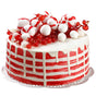 6" Red & White Christmas Cake