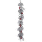 5 Ft Snowy Berry Leaf Magnolia Garland