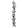5 FT Snowy Berry Leaf Magnolia Garland
