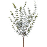 25" Green White Eucalyptus Bush Set Of 6
