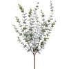 25" Green White Eucalyptus Bush Set Of 6