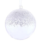 Juego de 2 adornos de bola de cristal esmerilado de 8 pulgadas