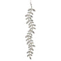 14" Clear Silver Rhinestone Leaf Drop Ornament