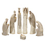15" Cream Nativity Set Of 7