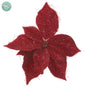 9" Red Poinsettia Clip Set Of 6