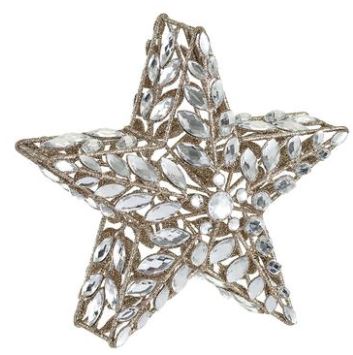 10" Gold Glitter Rhinestone Star