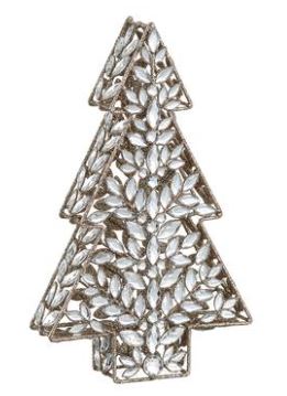 15" Gold Glitter Rhinestone Tree