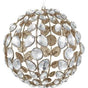 6" Gold Glitter Rhinestone Ball