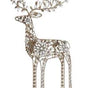 32" LED Gold Glitter Rhinestone Reindeer