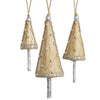 Juego de 3 adornos para árbol de joyas doradas de 3" a 6"